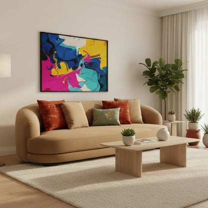 SUNPAN Valentina Brown Fabric Sofa