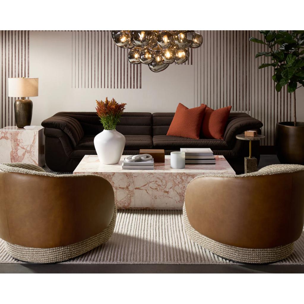 SUNPAN Laros Breccia Marble Square End Table