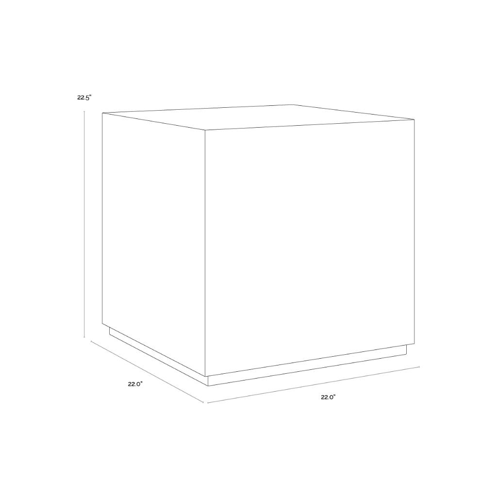 SUNPAN Laros Breccia Marble Square End Table