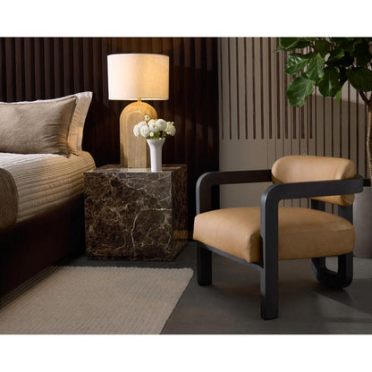 SUNPAN Laros Breccia Marble Square End Table