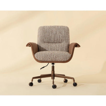 SUNPAN Lomax Brown Leather Office Chair
