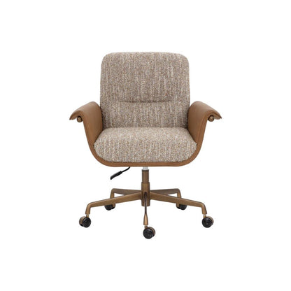 SUNPAN Lomax Brown Leather Office Chair