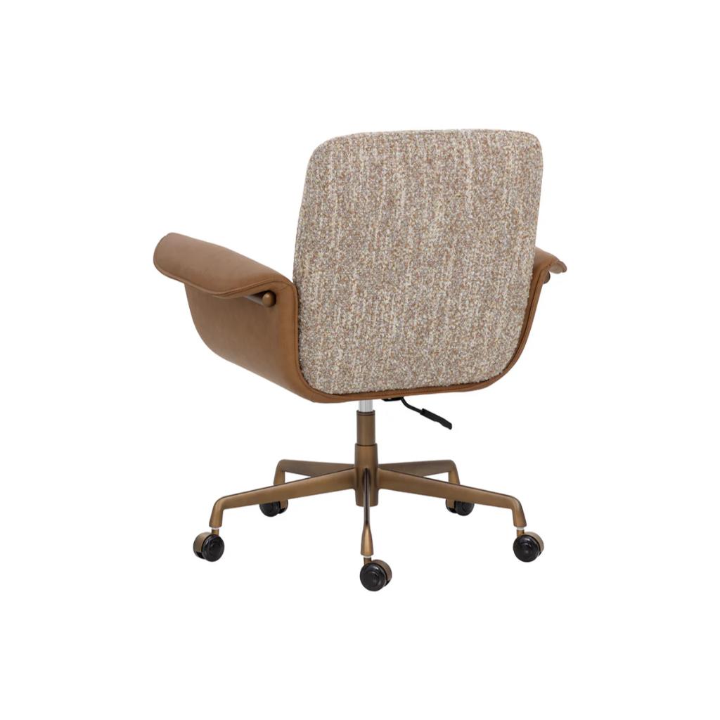 SUNPAN Lomax Brown Leather Office Chair