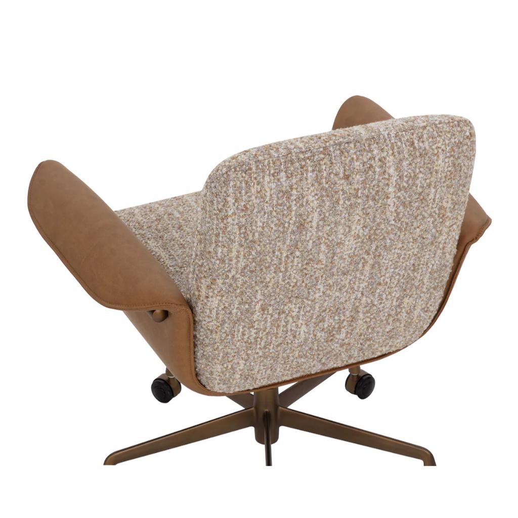 SUNPAN Lomax Brown Leather Office Chair