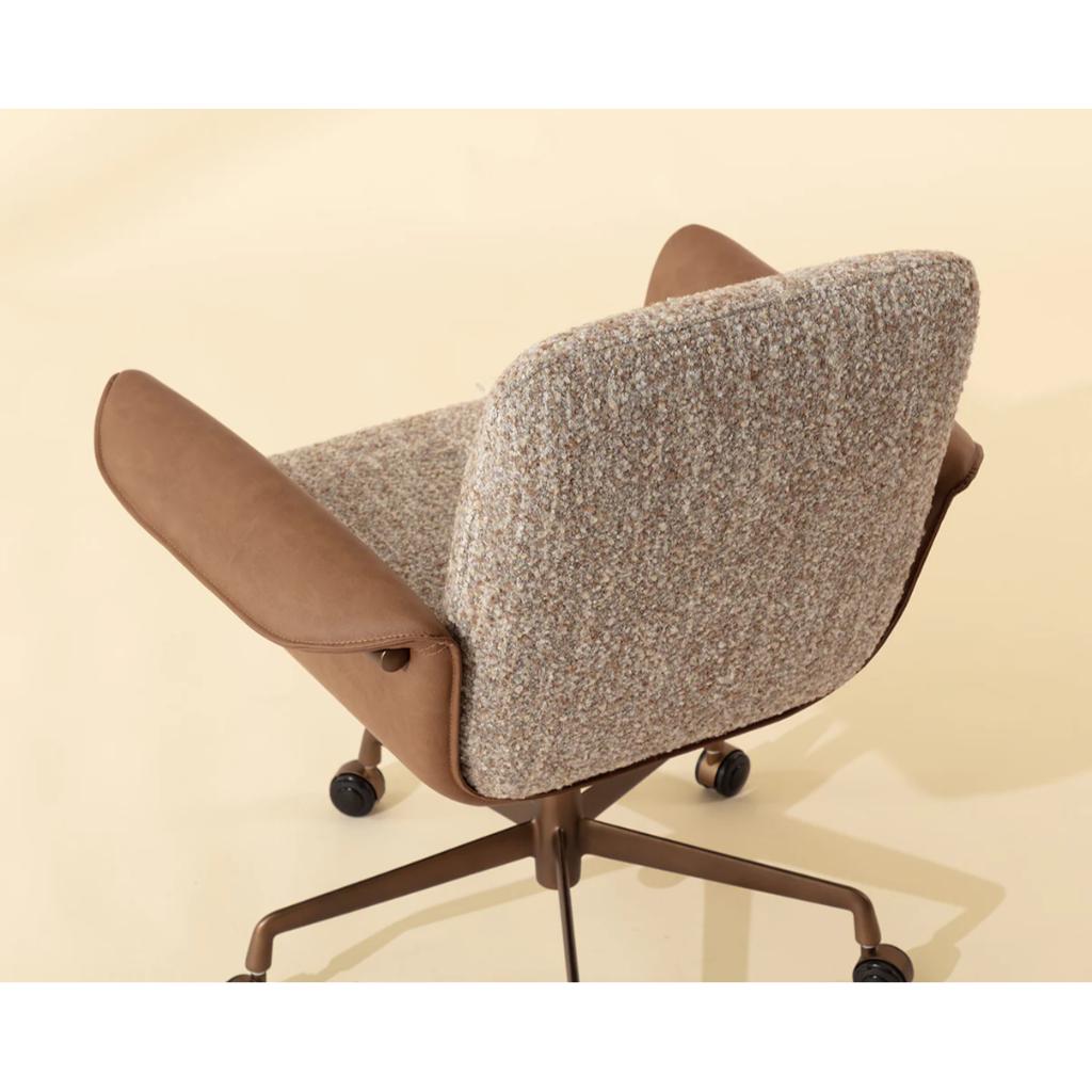 SUNPAN Lomax Brown Leather Office Chair