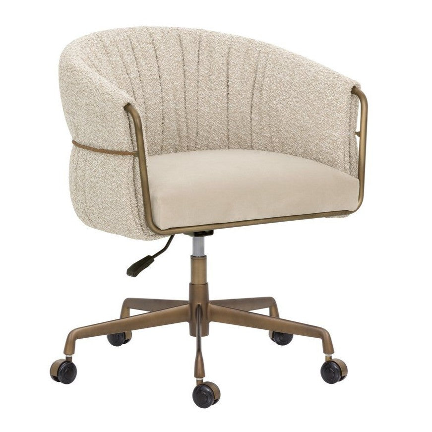 SUNPAN Olma Cream Fabric Office Chair