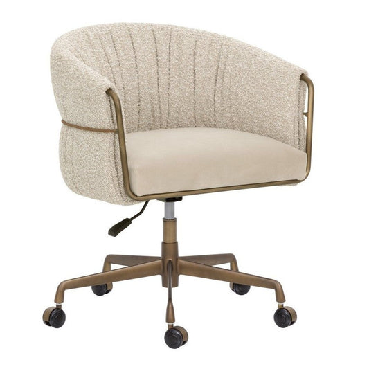 SUNPAN Olma Cream Fabric Office Chair