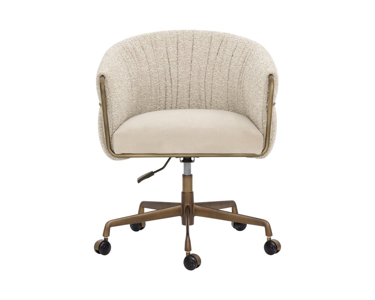 SUNPAN Olma Cream Fabric Office Chair