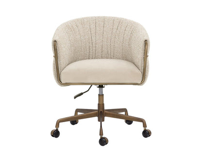SUNPAN Olma Cream Fabric Office Chair