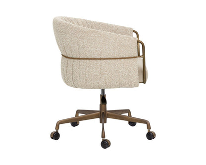 SUNPAN Olma Cream Fabric Office Chair