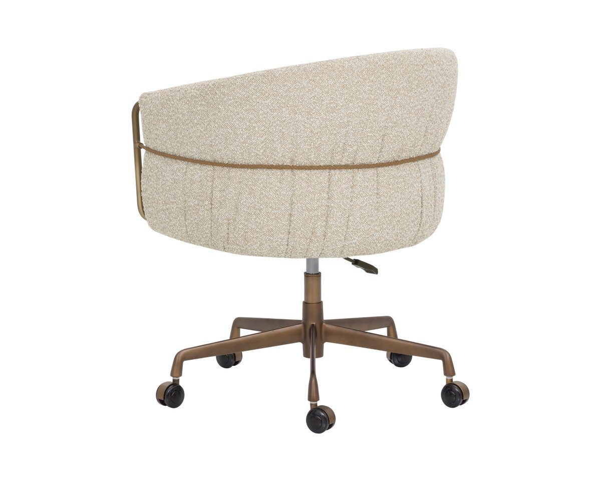 SUNPAN Olma Cream Fabric Office Chair