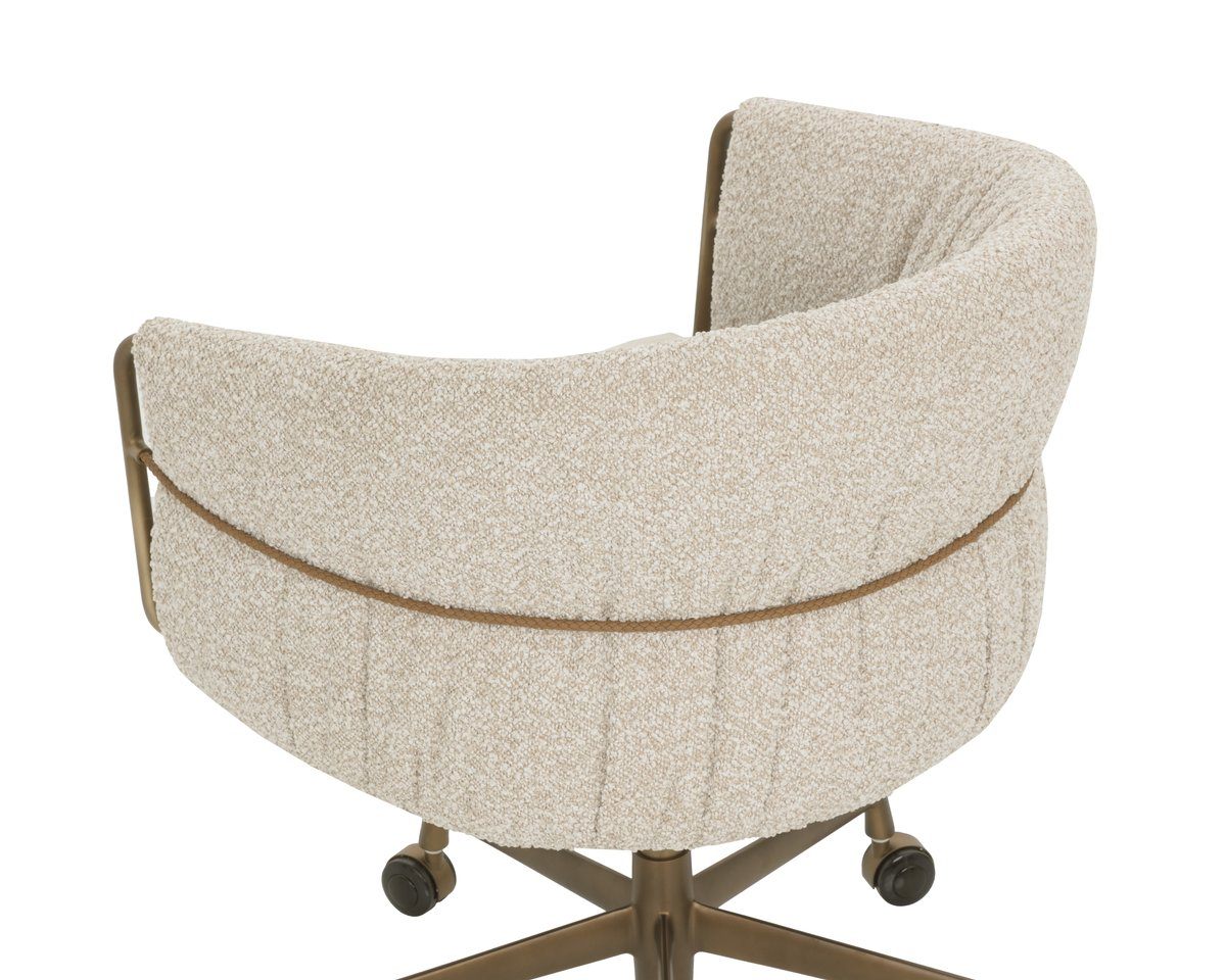 SUNPAN Olma Cream Fabric Office Chair