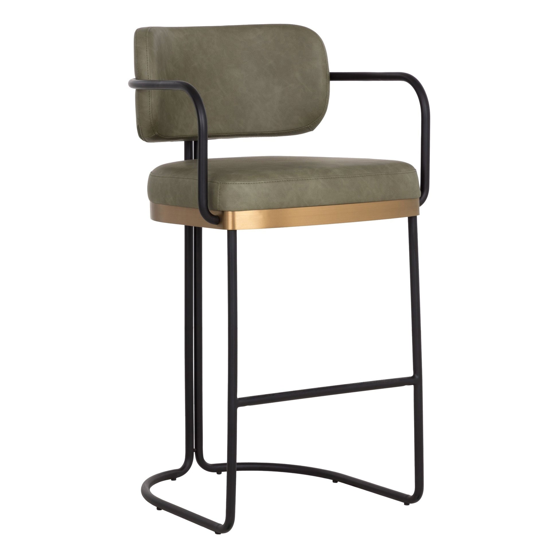 SUNPAN Jalen Faux Leather Barstool