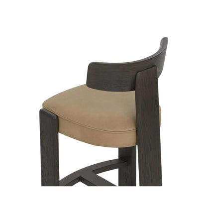 SUNPAN Horton Sahara Sand Leather Counter Stool