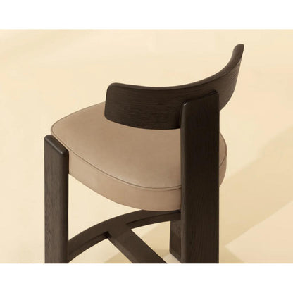 SUNPAN Horton Sahara Sand Leather Counter Stool