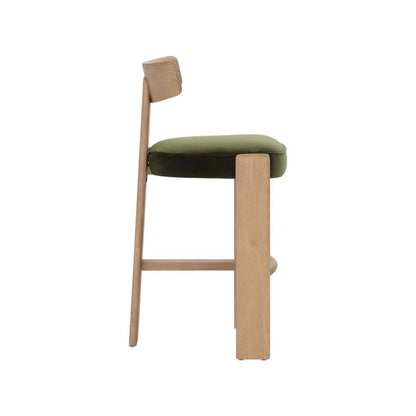SUNPAN Horton Forest Green Fabric Barstool