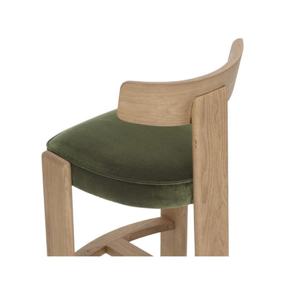 SUNPAN Horton Forest Green Fabric Barstool