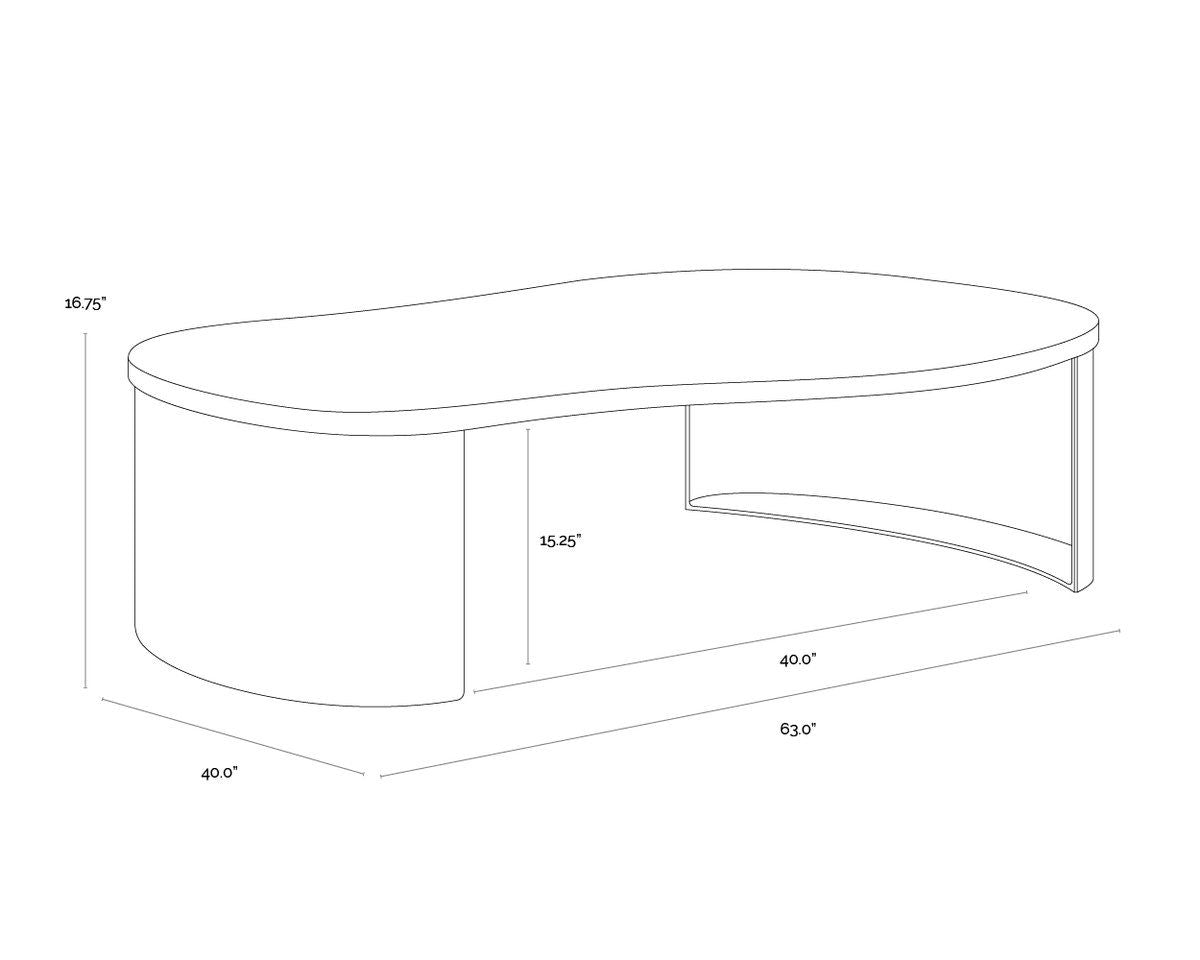 SUNPAN Nafisa Marble Top Coffee Table