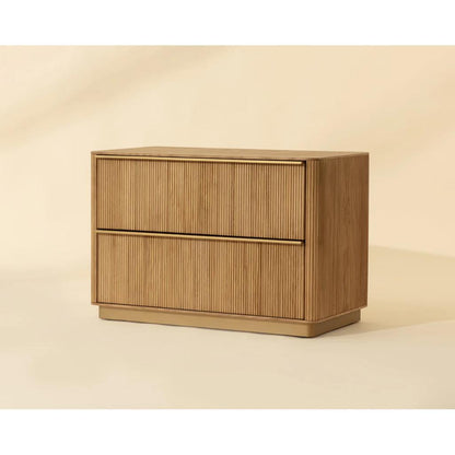 SUNPAN Kalla Two Drawers Brown Nightstand
