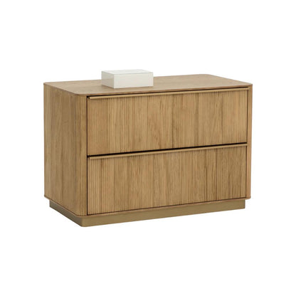 SUNPAN Kalla Two Drawers Brown Nightstand