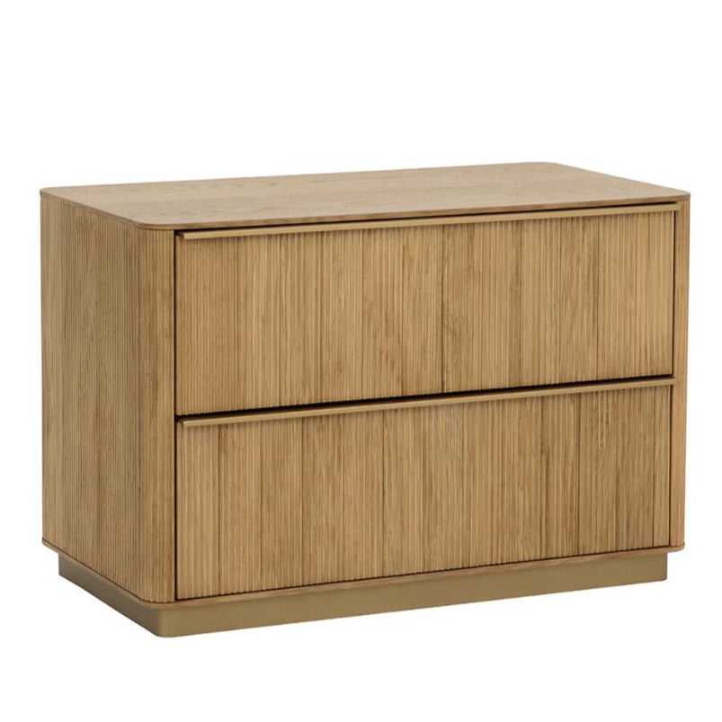 SUNPAN Kalla Two Drawers Brown Nightstand