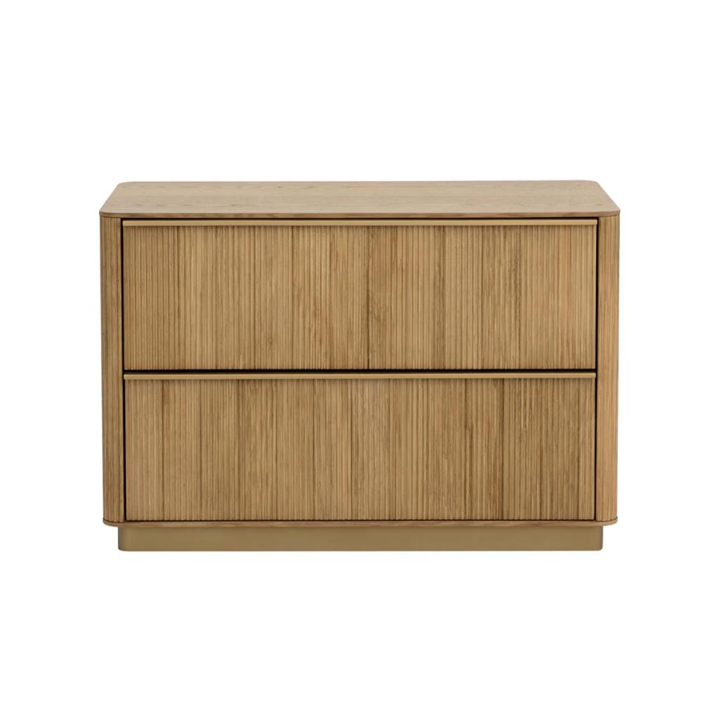 SUNPAN Kalla Two Drawers Brown Nightstand