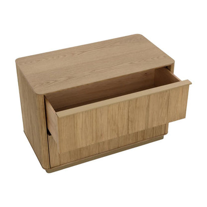 SUNPAN Kalla Two Drawers Brown Nightstand