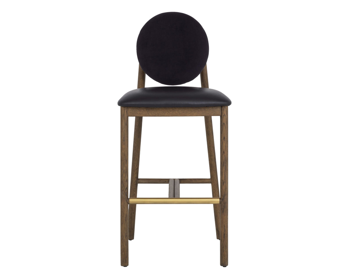 SUNPAN Orabell Mid-Century Faux Leather Barstool
