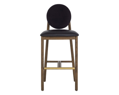 SUNPAN Orabell Mid-Century Faux Leather Barstool