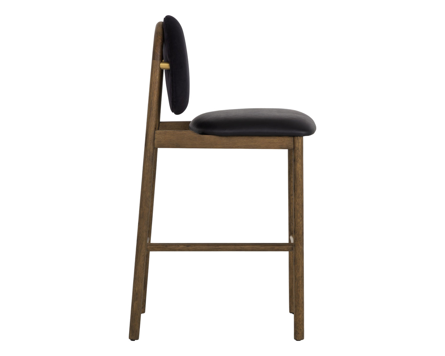 SUNPAN Orabell Mid-Century Faux Leather Barstool