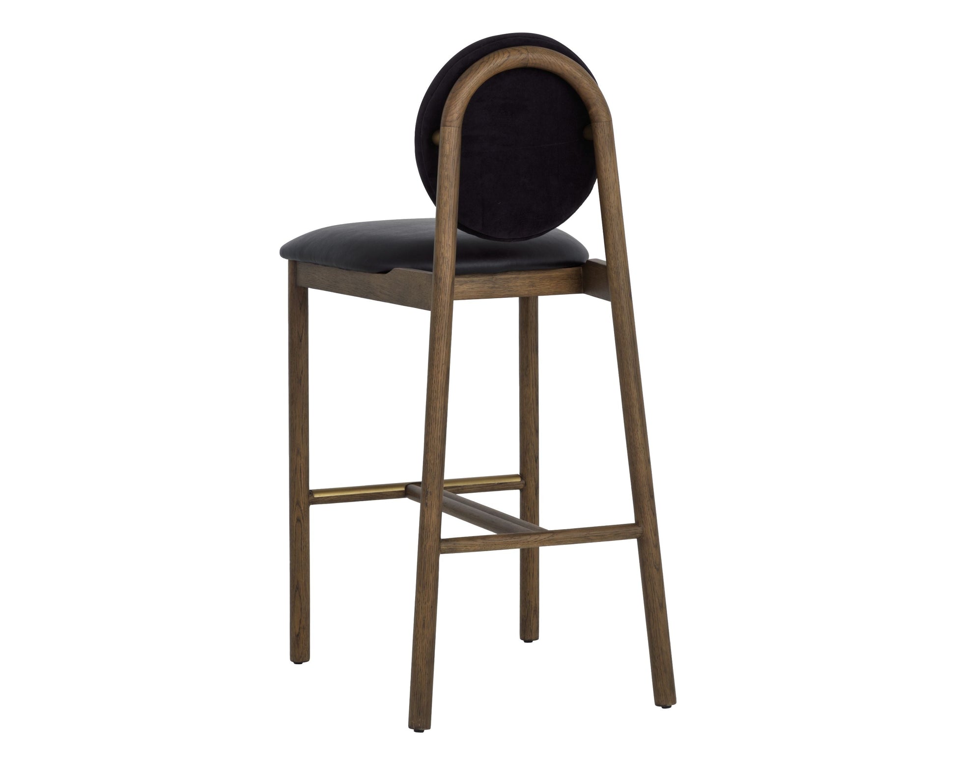 SUNPAN Orabell Mid-Century Faux Leather Barstool