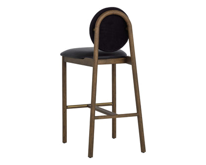 SUNPAN Orabell Mid-Century Faux Leather Barstool