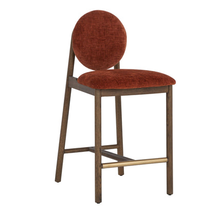 SUNPAN Orabell Mid-Century Faux Leather Counter Stool