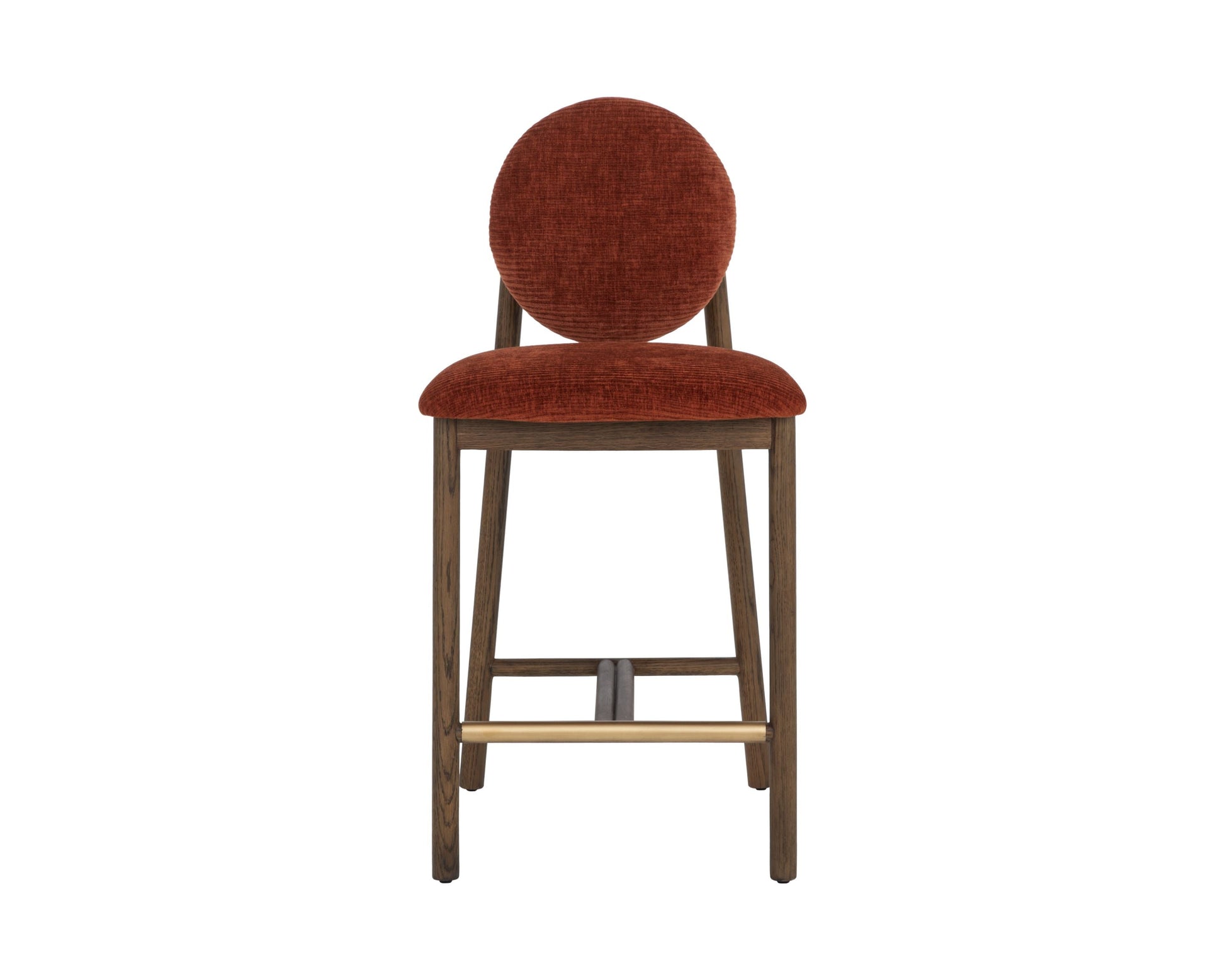 SUNPAN Orabell Mid-Century Faux Leather Counter Stool