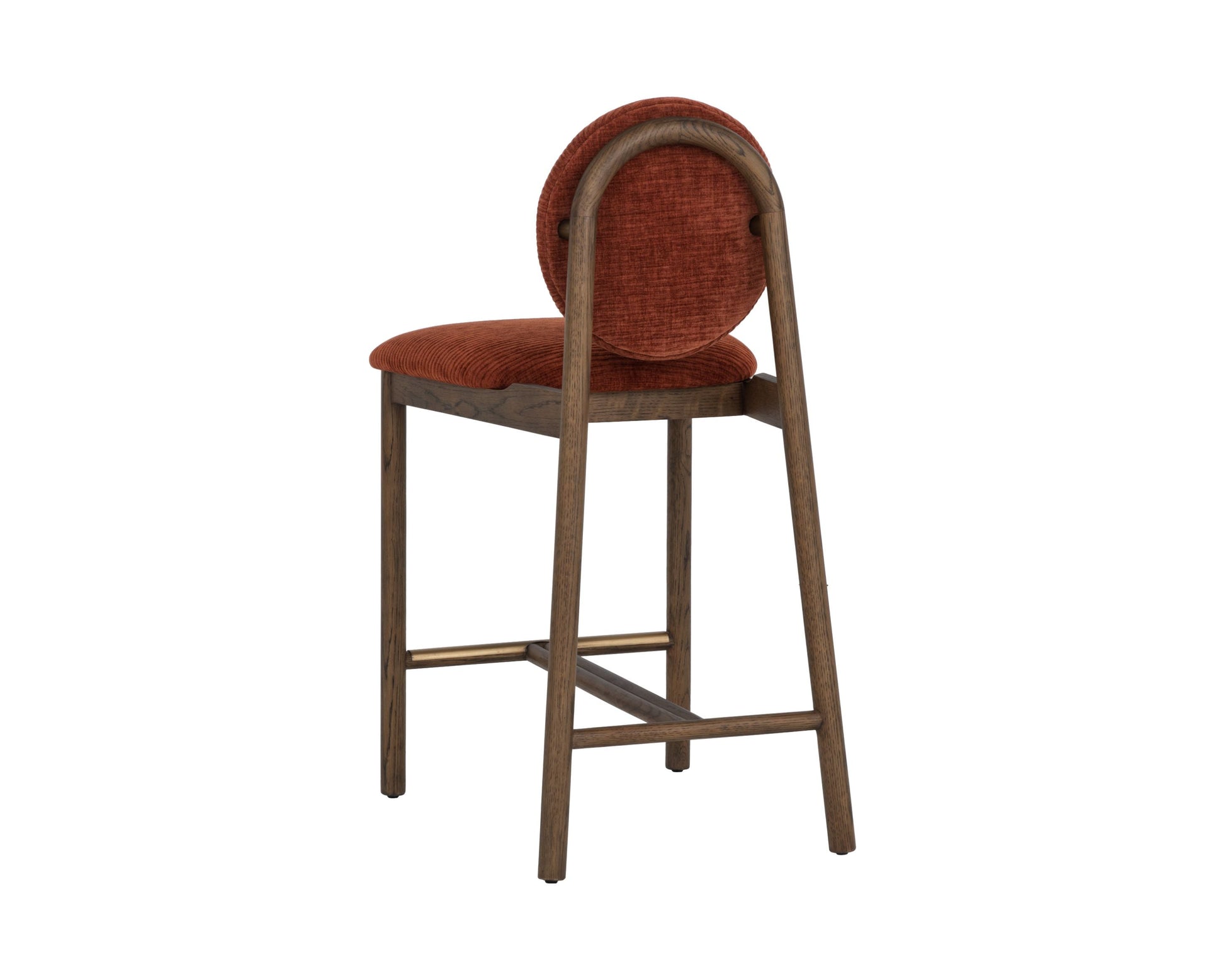 SUNPAN Orabell Mid-Century Faux Leather Counter Stool