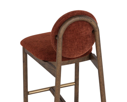 SUNPAN Orabell Mid-Century Faux Leather Counter Stool