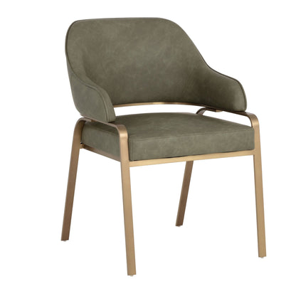 SUNPAN Malachi Leather Dining Armchair