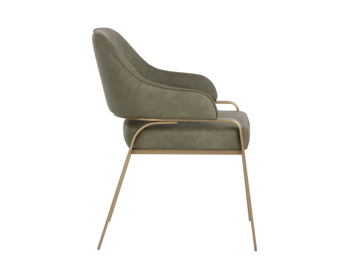 SUNPAN Malachi Leather Dining Armchair