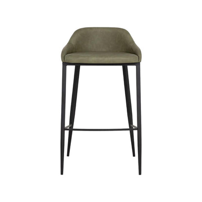 SUNPAN Astra Green Faux Leather Barstool