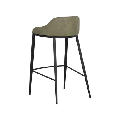 SUNPAN Astra Green Faux Leather Barstool