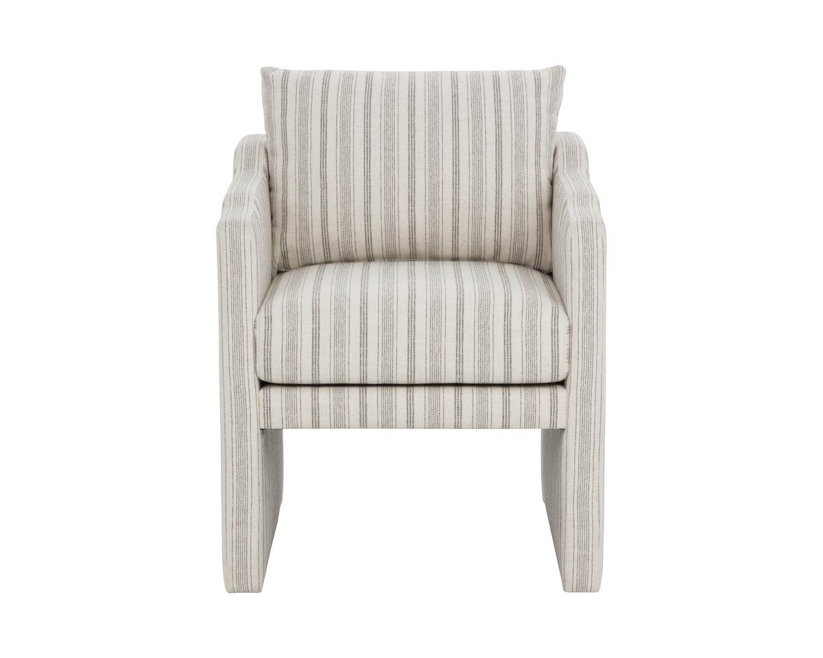 SUNPAN Scala Cream Fabric Dining Armchair