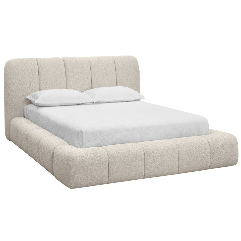 SUNPAN Olena Beige Fabric Queen Bed