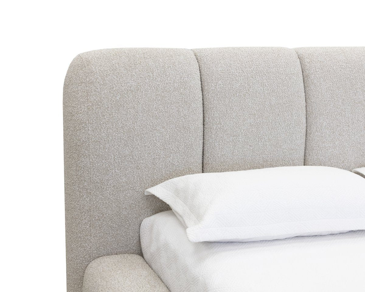 SUNPAN Olena Beige Fabric Queen Bed