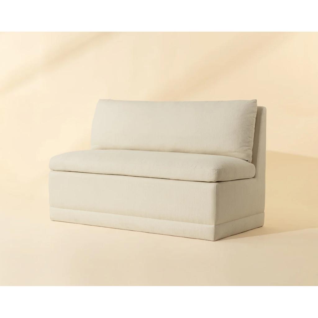 SUNPAN Donatella Cream Fabric Banquette