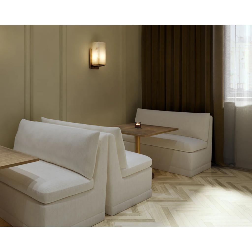 SUNPAN Donatella Cream Fabric Banquette