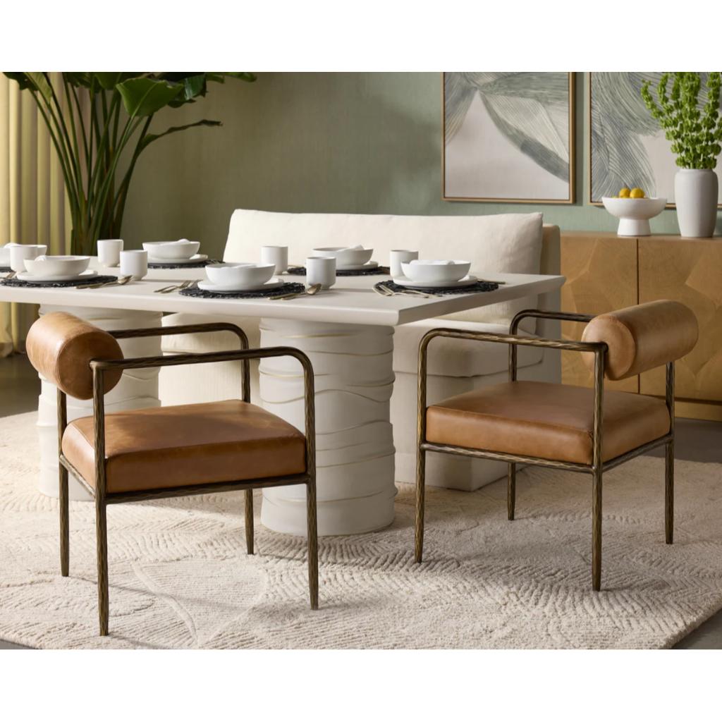 SUNPAN Donatella Cream Fabric Banquette