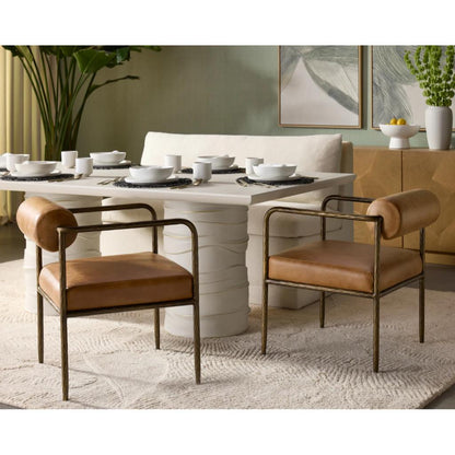 SUNPAN Donatella Cream Fabric Banquette