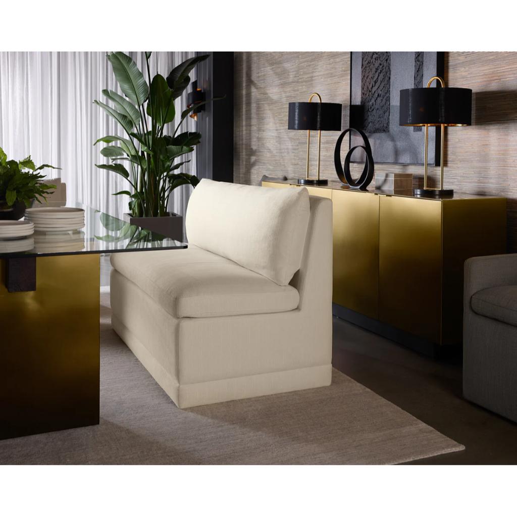 SUNPAN Donatella Cream Fabric Banquette
