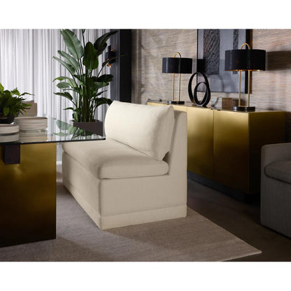 SUNPAN Donatella Cream Fabric Banquette