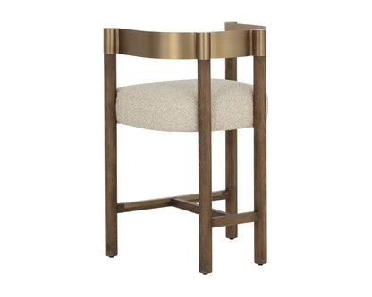 SUNPAN Manolo Cream Fabric Counter Stool